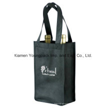 Eco Friendly Reusable Non Woven 2 Bottle Wine Tote Bag